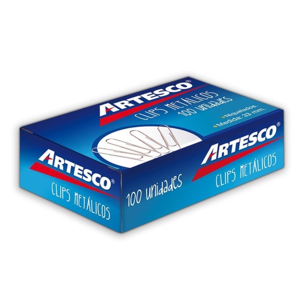 CLIPS ARTESCO METALICOS 33MM X 100
