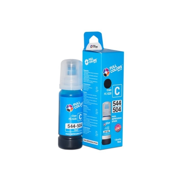 TINTA FULLCOLORS FC-520 EPSON CYAN 70 ML CAJA