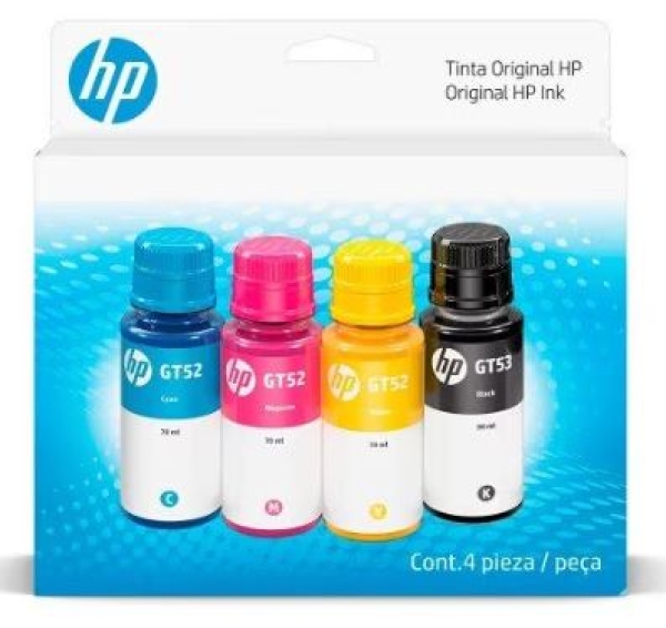 KIT DE TINTA HP GT53/GT52 (C,M,Y,BK) BOTELLAS