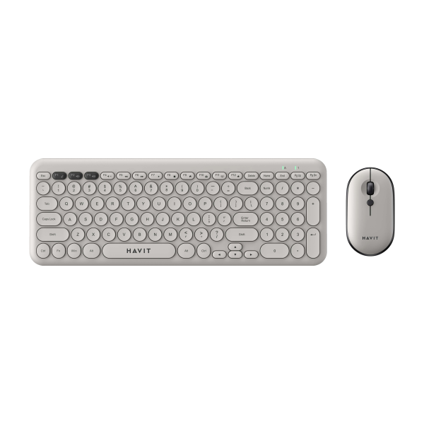 KIT TECLADO Y MOUSE INALAMBRICO HAVIT KB254GCM-SP GREY