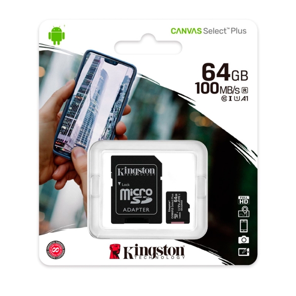 MICRO SD 64GB KINGSTON CANVAS SELECT