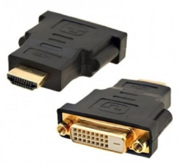 ADAPTADOR/UNION HDMI (MACHO) A DVI (HEMBRA) 24+1 / BOLSA