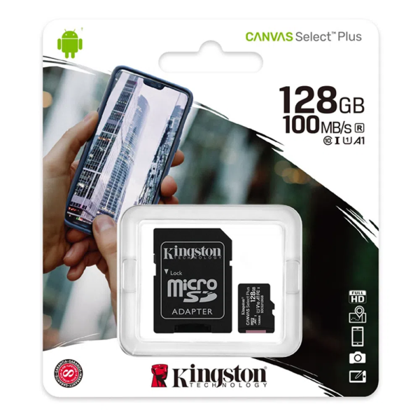 MICRO SD 128GB KINGSTON CANVAS SELECT PLUS