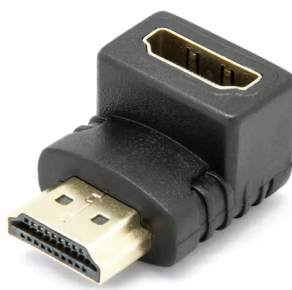 ADAPTADOR/UNION HDMI MACHO/HEMBRA TIPO L/CODO