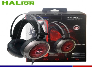AURICULAR GAMER HALION X60 LUCES LED USB+3.5MM
