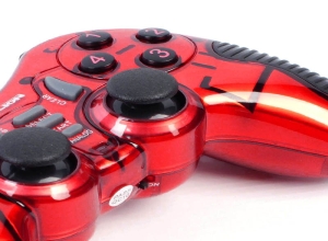 GAME PAD HALION WIRELESS HA-8011 VERDE/ROJO TRANSPARENTE