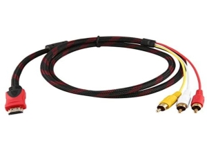 CABLE HDMI A RCA EN MALLA 1.5MT