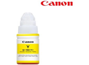 BOTELLA DE TINTA CANON GI-190 Y, AMARILLO.