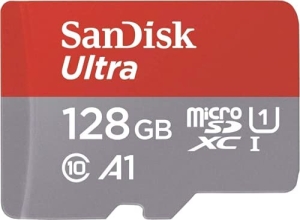 MEMORIA SANDISK ULTRA MICROSDHC, CLASS10, 128GB, INCL. ADAPTADOR SD.