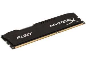 MEMORIA RAM KINGSTON HYPERX FURY BLACK, 8GB, DDR3, 1600 MHZ, CL10.