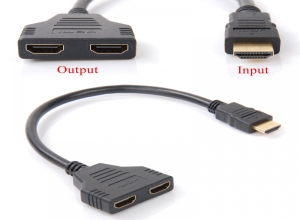 ADAPTADOR HDMI (MACHO) A 2 HDMI (HEMBRA) /  TIPO Y