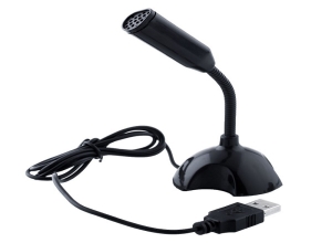 MICROFONO P/ PC CON USB 2.0 Y SOPORTE M-306 BLISTER 13CM