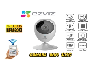 CAMARA EZVIZ C2C CAM IP 1080P WIFI , SOPORTA 256GB MICRO SD LENTE 2.8MM