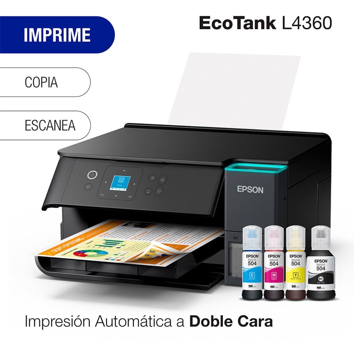 IMPRESORA EPSON L4360 MULTIFUNCION IMPRIME/ESCANEA/COPIA/WI-FI/USB
