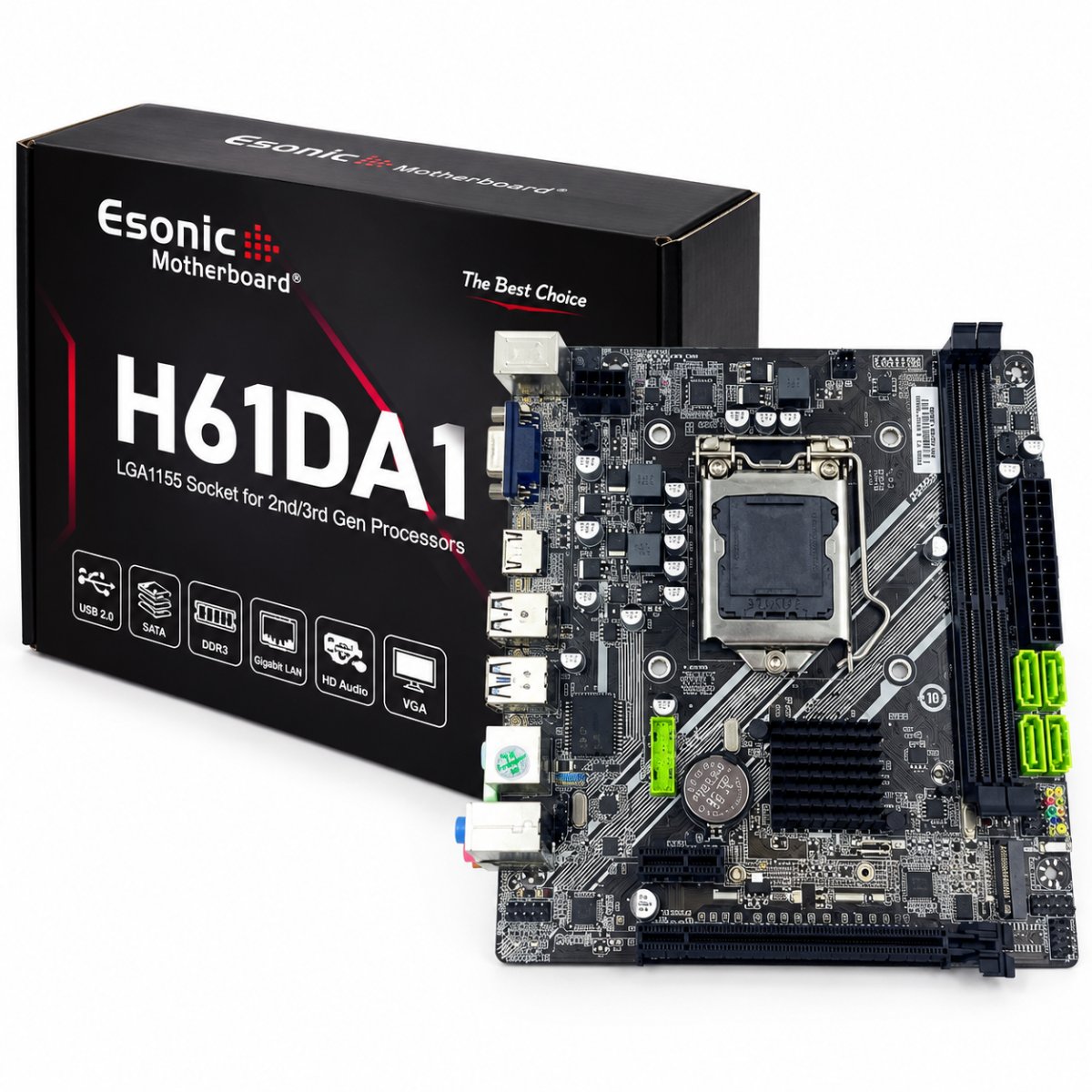 PLACA MADRE ESONIC H61DA LGA 1155 DDR3 2DA/3RA GEN en HILAX.PE — Camaná, Arequipa