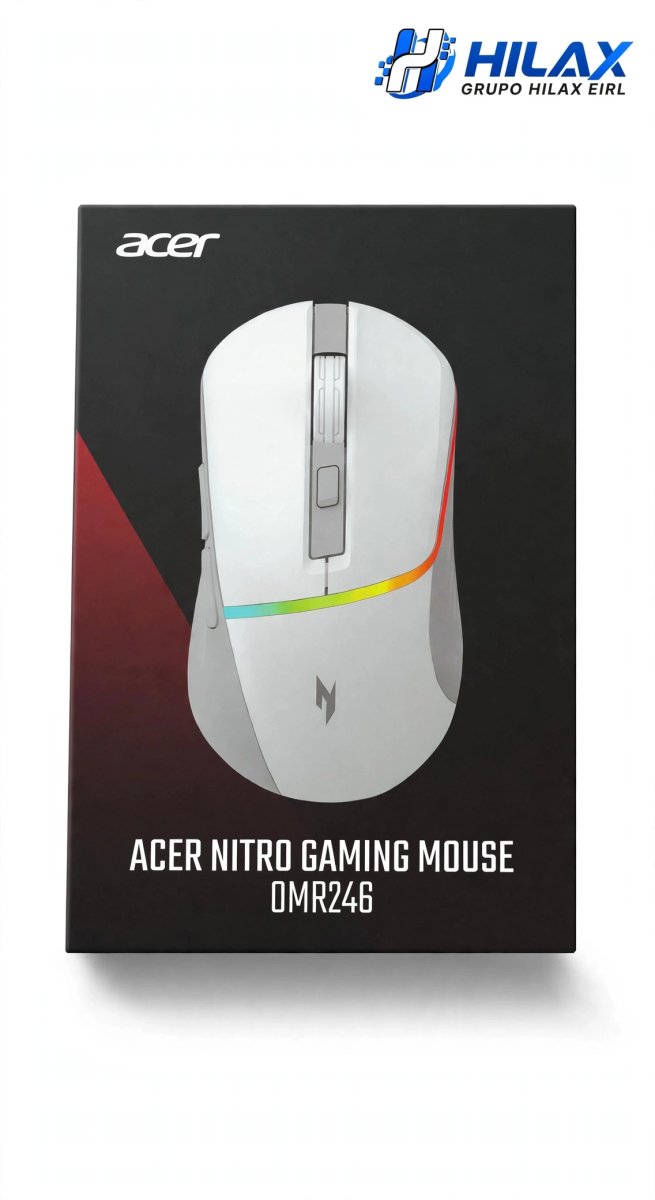 MOUSE GAMER ACER NITRO OMR246 BLANCO en HILAX.PE — Camaná, Arequipa