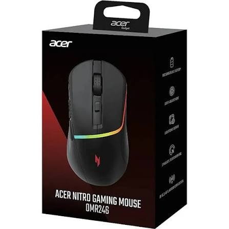 MOUSE GAMER TRIMODE ACER NITRO OMR246 BK NEGRO en HILAX.PE — Camaná, Arequipa