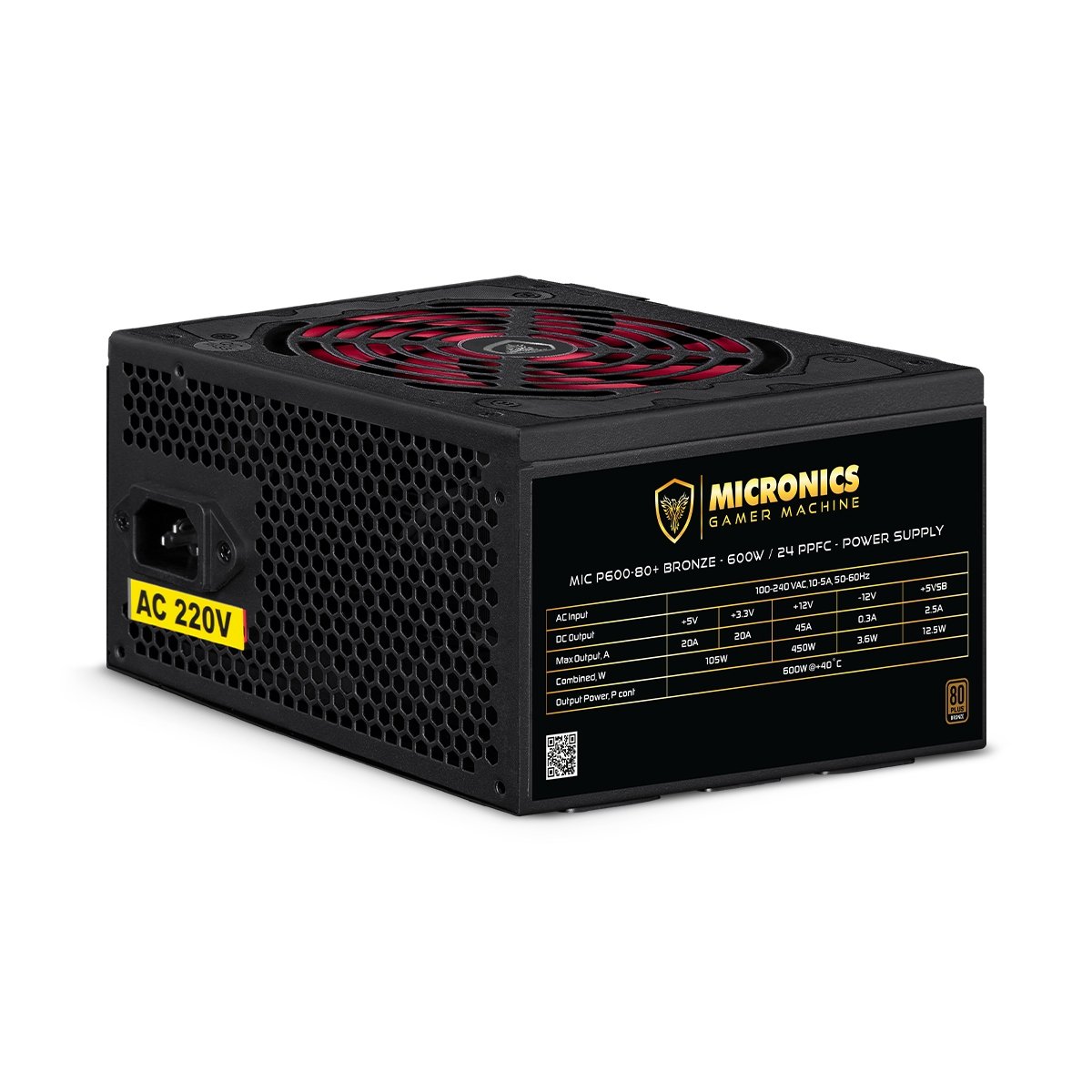 FUENTE DE PODER ATX MIC P600-80 600W 80PLUS BRONZE en HILAX.PE — Camaná, Arequipa