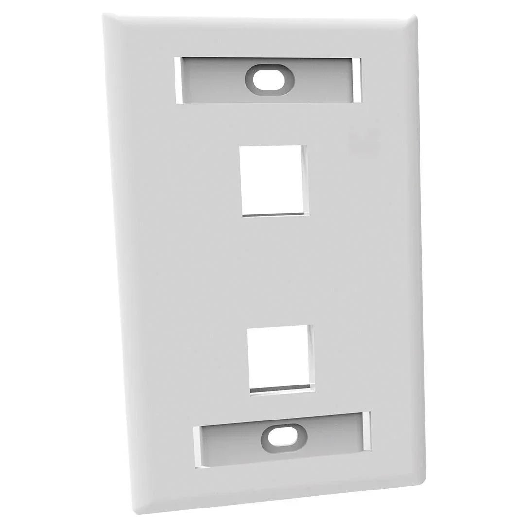 PLACA PARED FACEPLATE 2 PUERTOS RJ45 SATRA en HILAX.PE — Camaná, Arequipa