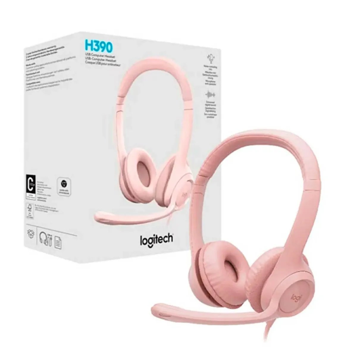 AUDIFONO USB LOGITECH H390 ANC ROSA en HILAX.PE — Camaná, Arequipa