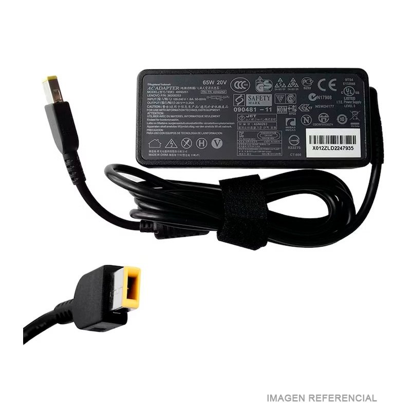 CARGADOR LAPTOP LENOVO 20V 3.25A P. USB