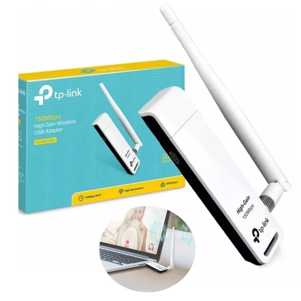 ADAPTADOR WIFI USB TP-LINK TL-WN722N BLANCO en HILAX.PE — Camaná, Arequipa