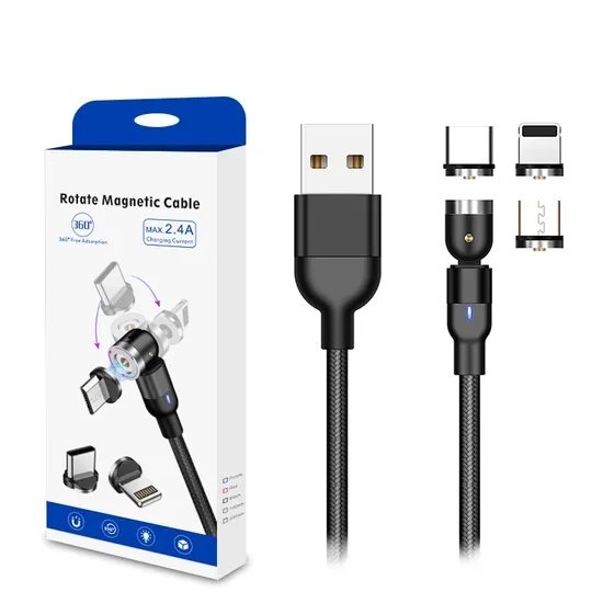 CABLE MAGNETICO ROTATE 3A 540° en HILAX.PE — Camaná, Arequipa