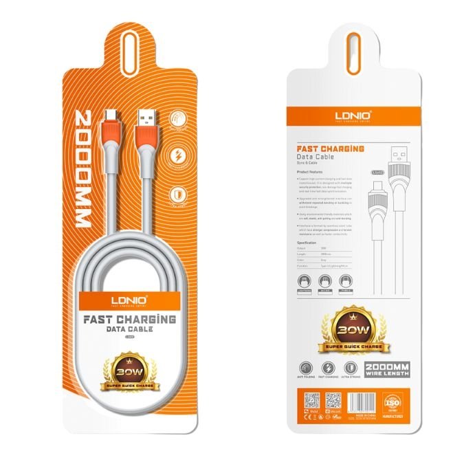 CABLE LDNIO LS602 V8 30W 2MT en HILAX.PE — Camaná, Arequipa