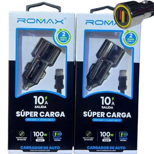 CARGADOR AUTO ROMAX TCC0539 100W