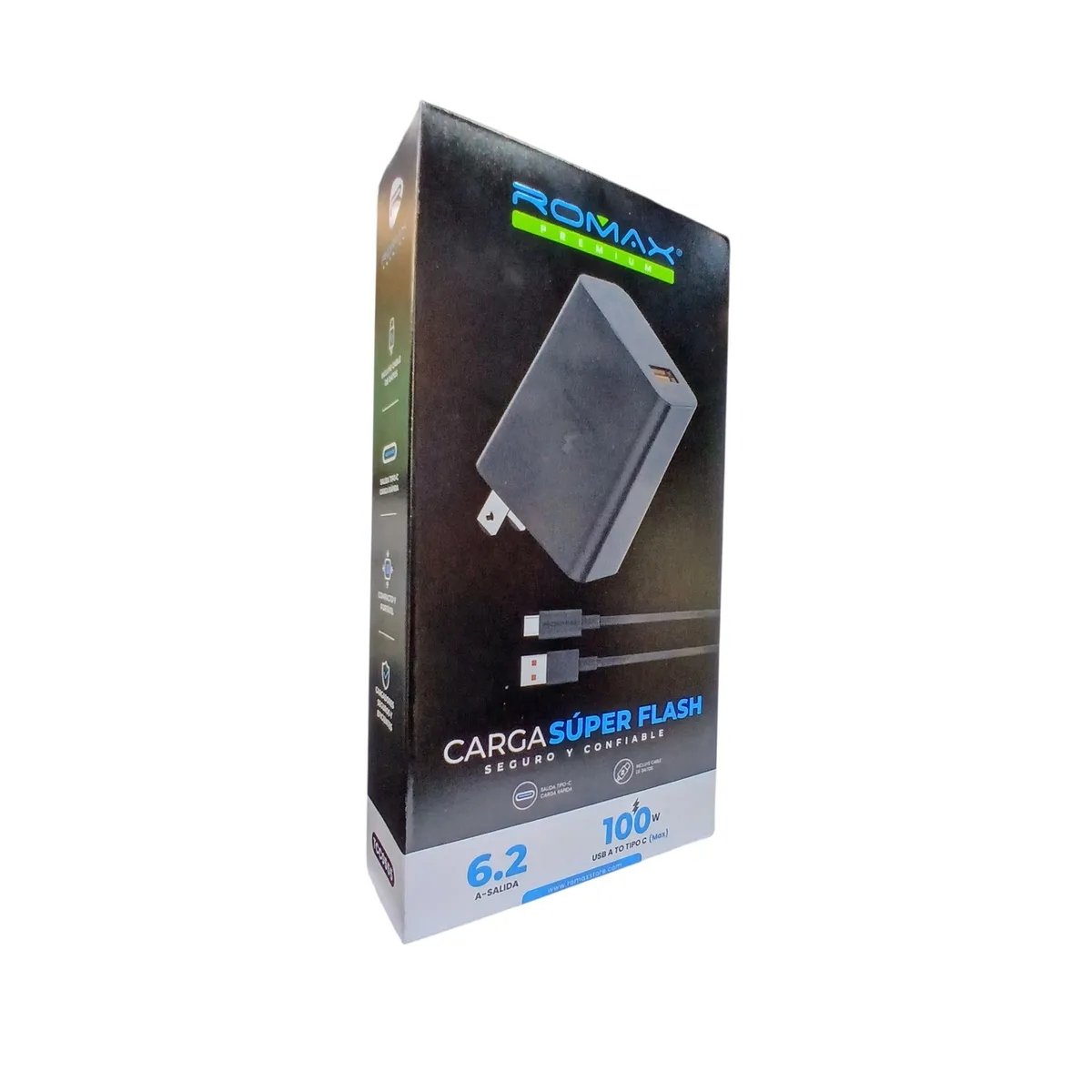 CARGADOR ROMAX FLASH 100W 6.2A TCC0555