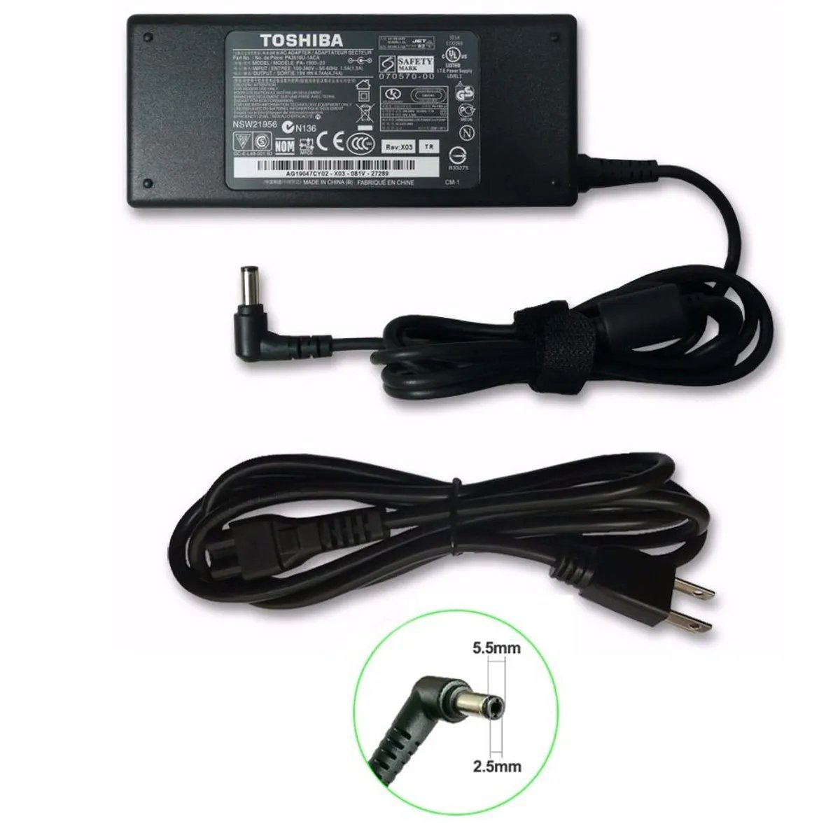 CARGADOR LAPTOP TOSHIBA 19V 3.42A (5.5*2.5) en HILAX.PE — Camaná, Arequipa