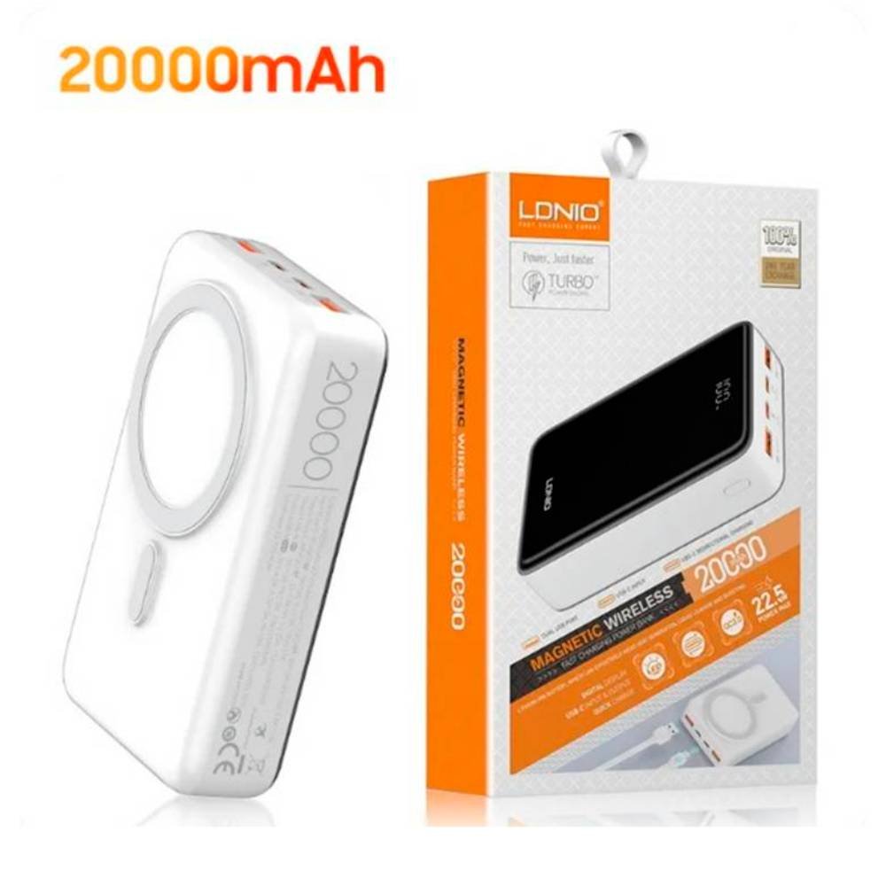 POWER BANK LDNIO PQ18 20000MAH CARGA INALAMBRICA