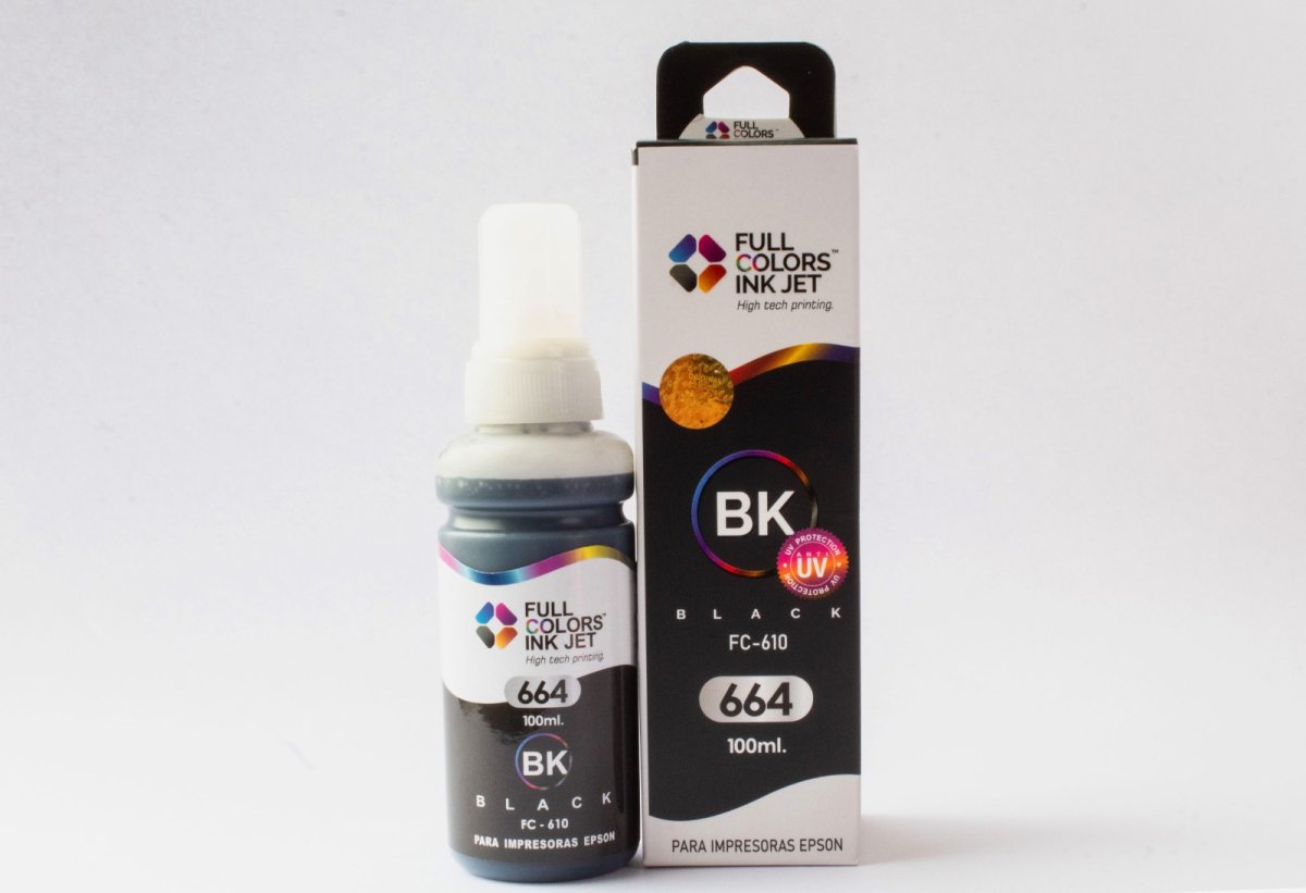 TINTA FULLCOLORS FC-610 PARA EPSON BLACK 100 ML CAJA