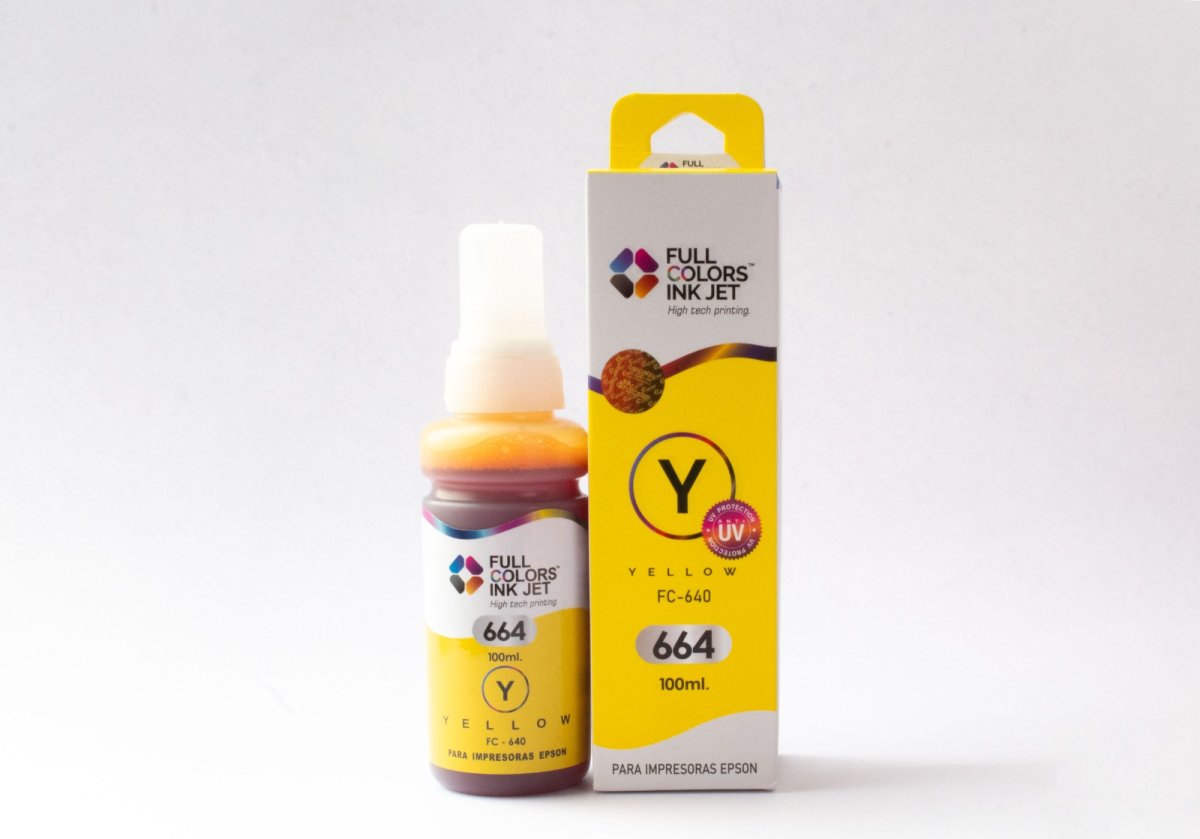 TINTA FULLCOLORS FC-640 PARA EPSON YELLOW 100 ML CAJA