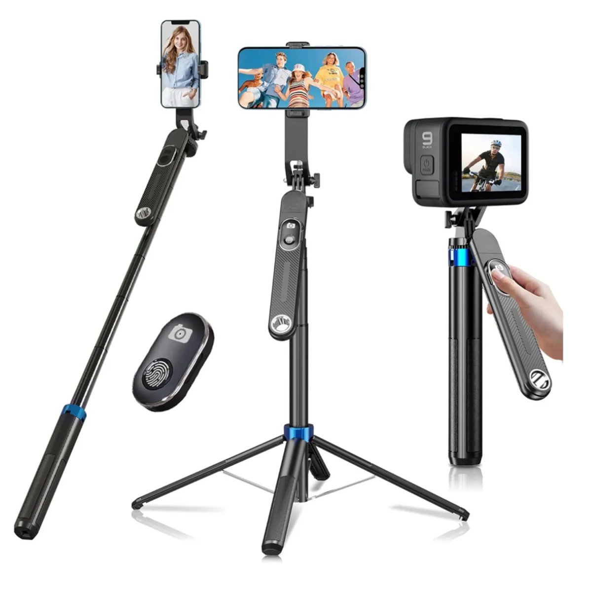 TRIPODE ALUMINIO P180 SELFIE STICK 1.8M BT en HILAX.PE — Camaná, Arequipa