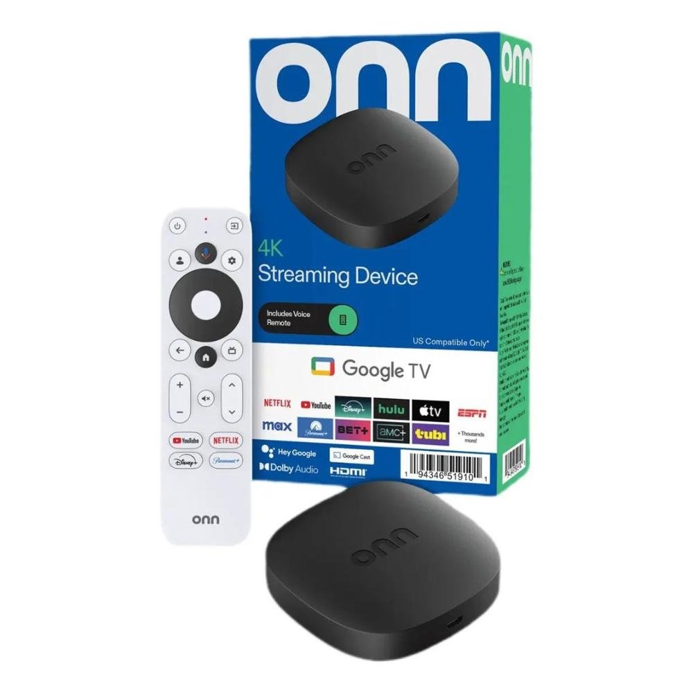 TV BOX ONN GOOGLE TV 4K STREAMING CAJA AZUL