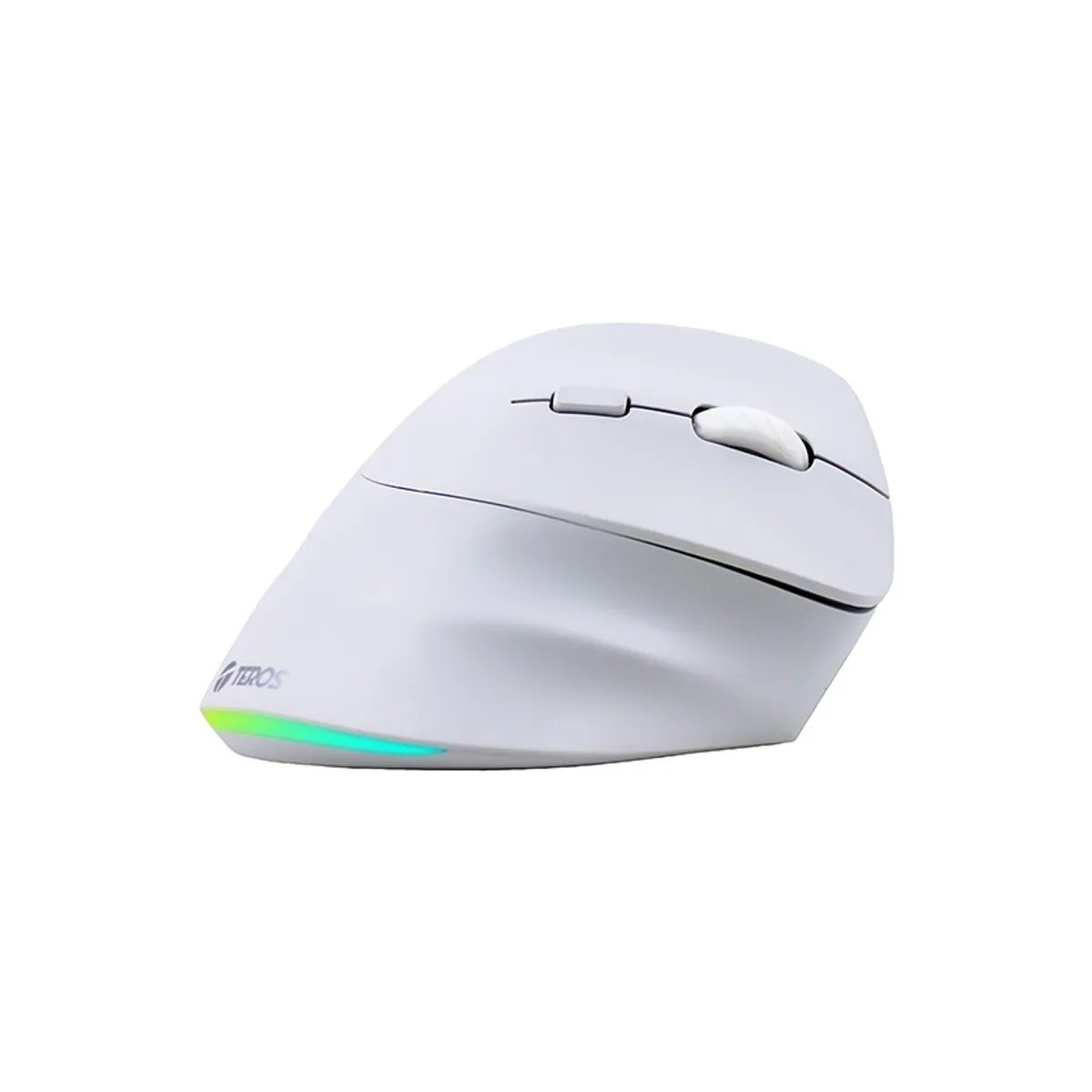 MOUSE INALAMBRICO TEROS TE-1236S, RGB, BLANCO, 6 BOTONES