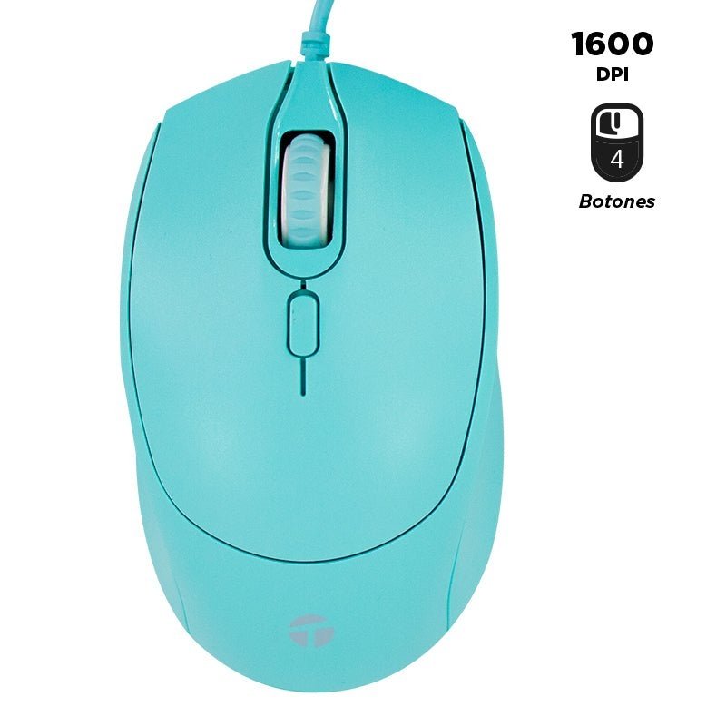 MOUSE OPTICO TEROS TE-1227S, USB, 4 BOTONES, COLOR VERDE en HILAX.PE — Camaná, Arequipa