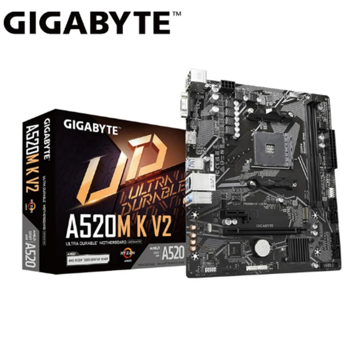 PLACA GIGABYTE A520M K V2 (rev. 1.0) Chipset AMD, Socket AM4, Micro ATX