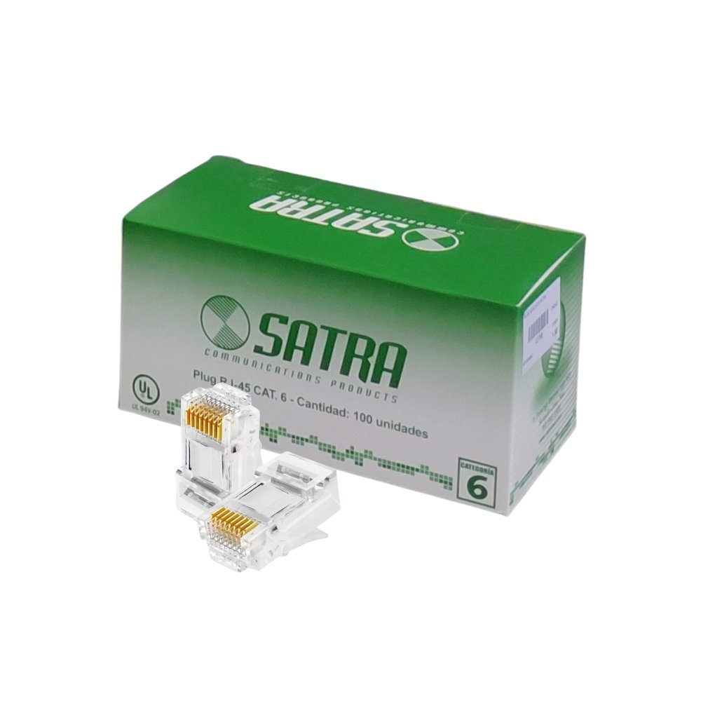 CONECTOR PLUG RJ45 CAT 6 SATRA en HILAX.PE — Camaná, Arequipa