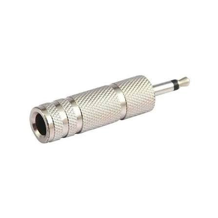 ADAPTADOR DE AUDIO DE PLUG 3.5MM A JACK 6.3MM DE METAL