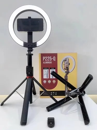 ARO DE LUZ LED CON TRIPODE 10" P225-Q ALUMINIO 2.3M