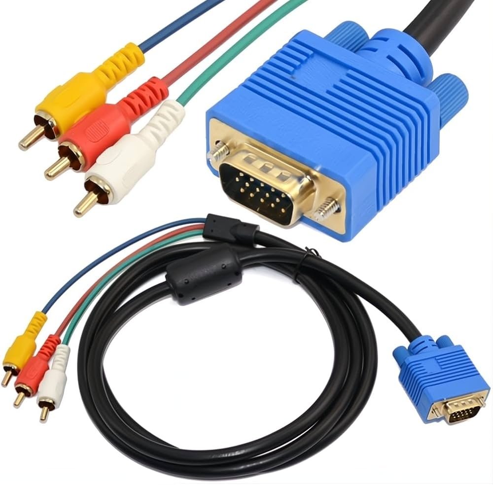 CABLE VGA TO 3RCA 1.5M MALLA