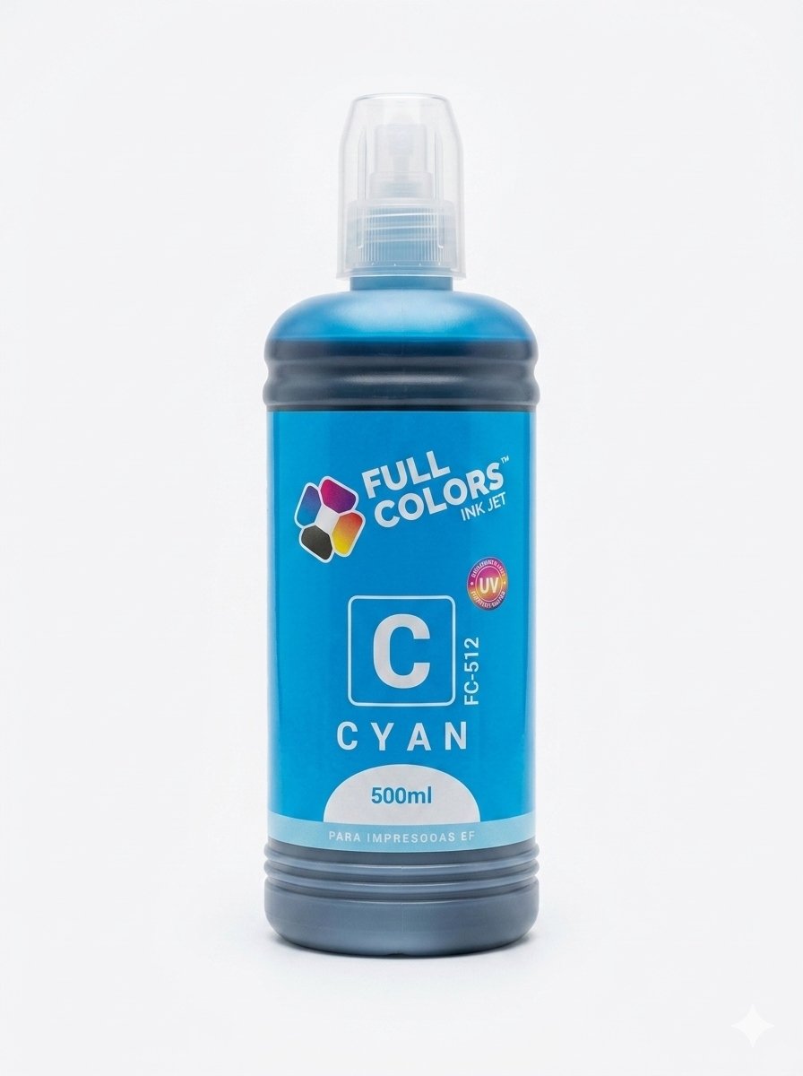 TINTA FULLCOLORS FC-512 CYAN EPSON 500 ML