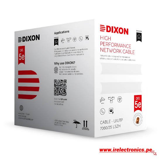 CABLE UTP DIXON 7060 CAT 5E GRIS 4PX25AWG NEGRO en HILAX.PE — Camaná, Arequipa