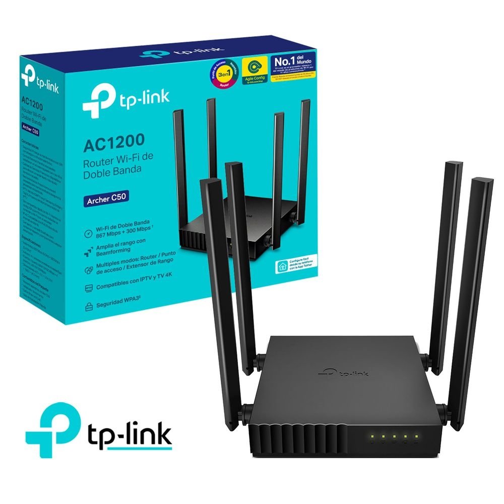 ROUTER TP-LINK ARCHER C50 AC1200 DUAL BAND 3 EN 1 en HILAX.PE — Camaná, Arequipa