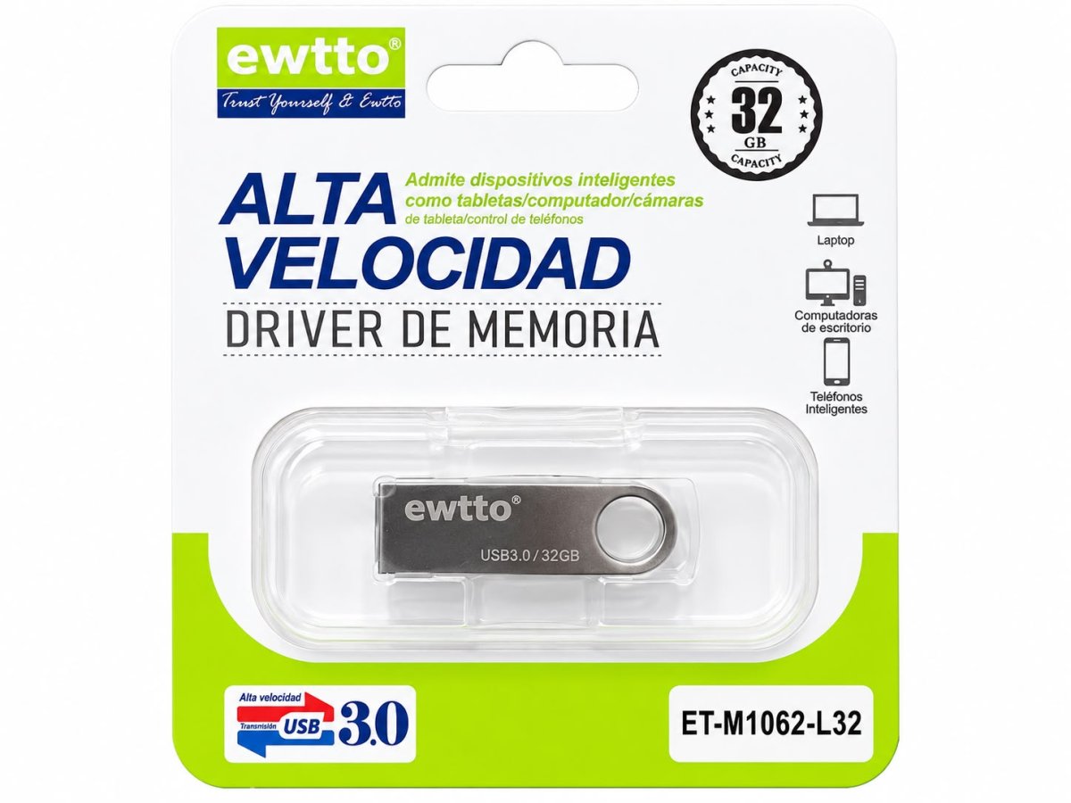 MEMORIA USB EWTTO 32GB ET-M1062 METAL en HILAX.PE — Camaná, Arequipa